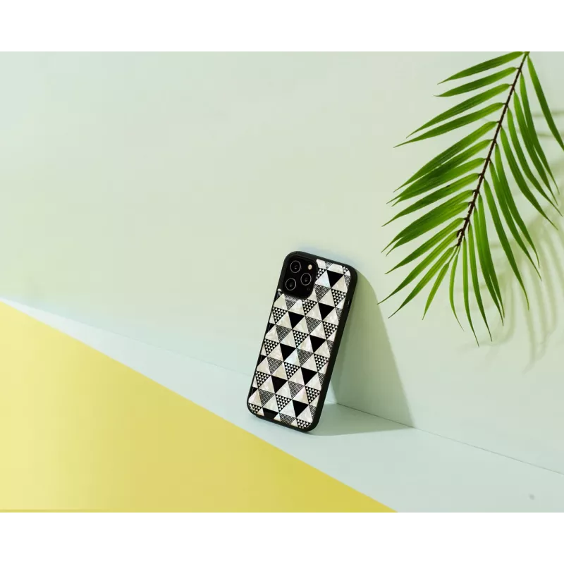 Kaitseümbris iKins Apple iPhone 12 Pro Max jaoks — must püramiidtekstuur