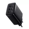 Baseus kompaktne kiirlaadija, 3x USB, 17 W (must)