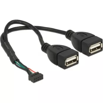 USB-kaabel DeLOCK 84933 USB 2.0 0,2 m 2 x USB A must