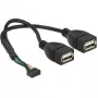 USB-kaabel DeLOCK 84933 USB 2.0 0,2 m 2 x USB A must