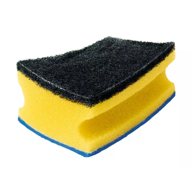 Sponge VILEDA Rectangular Fiber, hand-wash, kollane/Must/blue, pack of 3