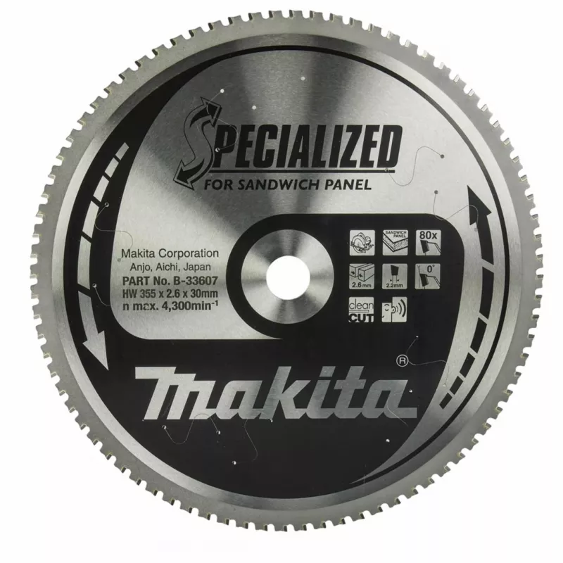 MAKITA KETASSAAG 355x30x80Z SPETSIAALSED SANDWITŠPANEELID