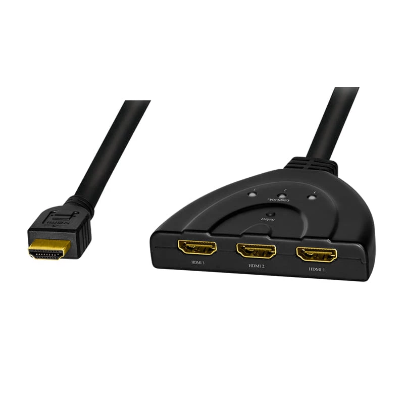 LogiLink - Video/Audio Splitter/Switch - 3 x HDMI - Desktop