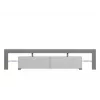 Teleriiul Cama Meble TORO 200 — 2000×350×410 mm, hall pealispind puitlaastplaadist, hall/valge läige