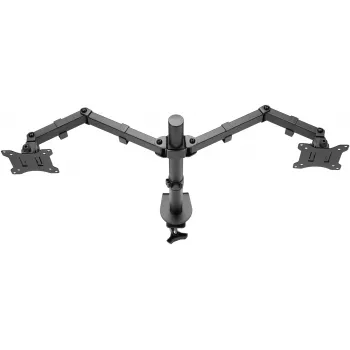 Goobay Monitor Arm Dual Flex - 17-32 inch Screen - Desk Mount VESA 75 and 100mm - Rotate, Swivel and Tilt - Height Adjustable Bracket - Maximum Load
