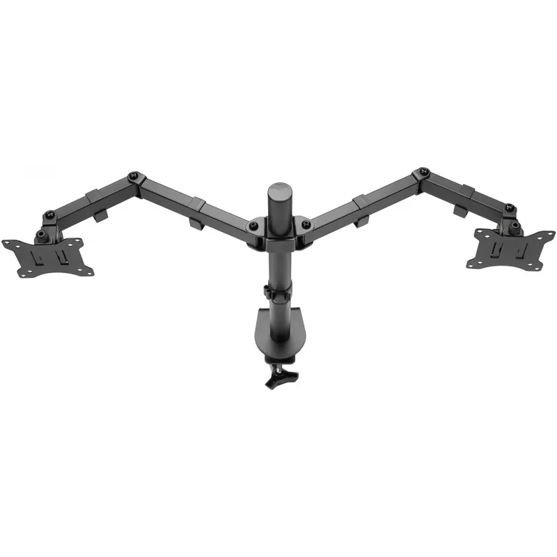 Goobay Monitor Arm Dual Flex - 17-32 inch Screen - Desk Mount VESA 75 and 100mm - Rotate, Swivel and Tilt - Height Adjustable Bracket - Maximum Load