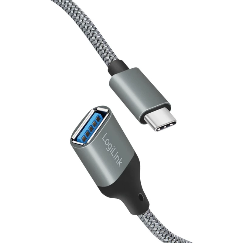 LogiLink USB 3.2 Gen1 USB-C adapter C/M USB-A/F OTG alumiinium 0,15 m