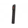 Pikendusjuhe ARMAC Multi M6 liigpingekaitse, 6 pistikupesa, 10 m kaabel, must