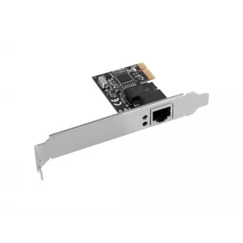 Sisemine Ethernet võrgukaart LANBERG PCE-1GB-201, PCI Express, 1× RJ-45 Gigabit (1000 Mbit/s), must