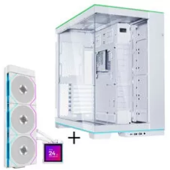 Lian Li O11 Dynamic EVO RGB PC-Enclosure Bundle + HydroShift II LCD-S 360TL AiO- Valge