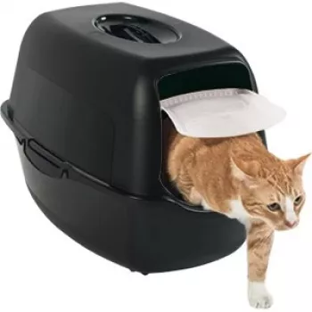 Kinnine kassiliivakast Rotho Bailey Cat Must 560×400×390 mm, söefilter, luuk, käepide