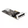 DeLOCK PCI Express x4 kaart 4 x RJ45 Gigabit LAN RTL8111 - PCIe - RJ-45 - PCIe 2.0 - hõbedane - PC - Windows 10 - Windows 11 - Windows 8.1 (88618)