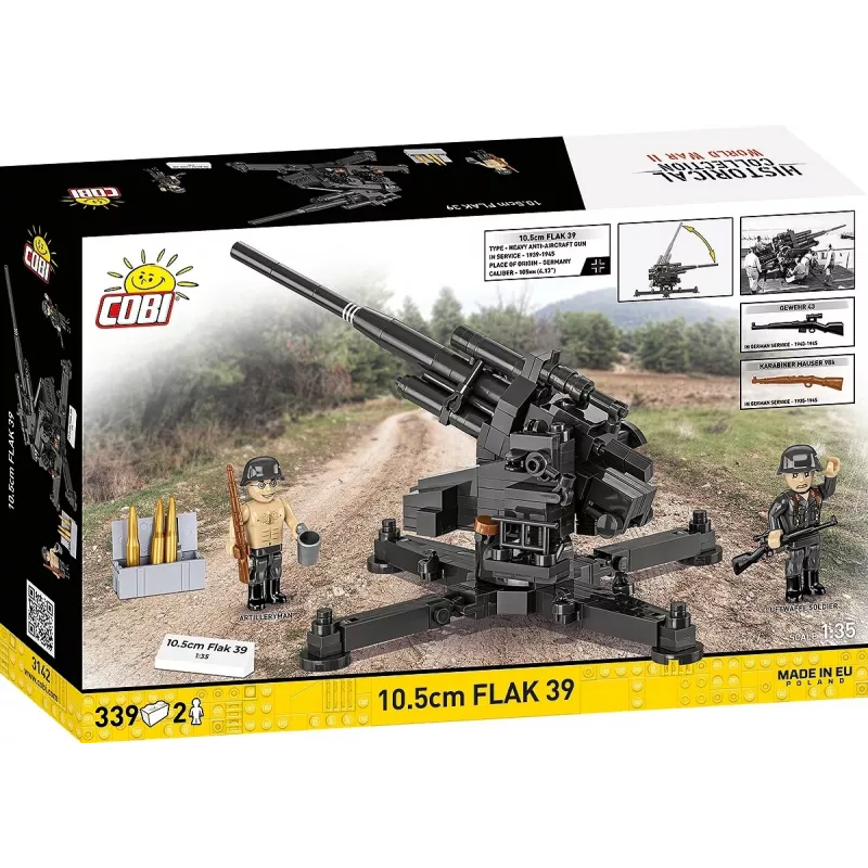 Ehituskomplekt Cobi Blocks 10,5 cm Flak 39 — 339 tk