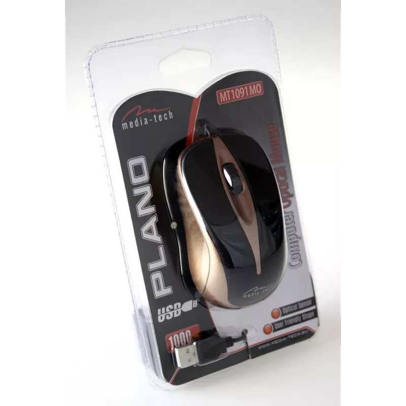 PLANO - Optical hiir 800 Cpi, 3 Buttons + Scrolling Wheel, USB Interface (MT1091MO)
