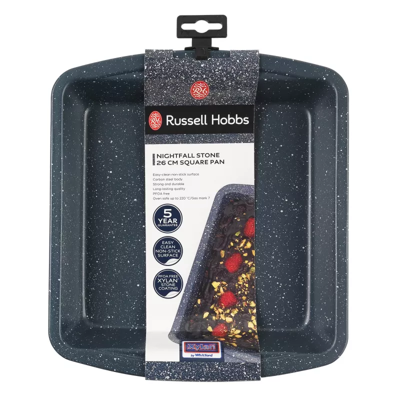 Ruudukujuline praepann Russell Hobbs RH00997EU73 26 cm Stone mittenakkuva kattega