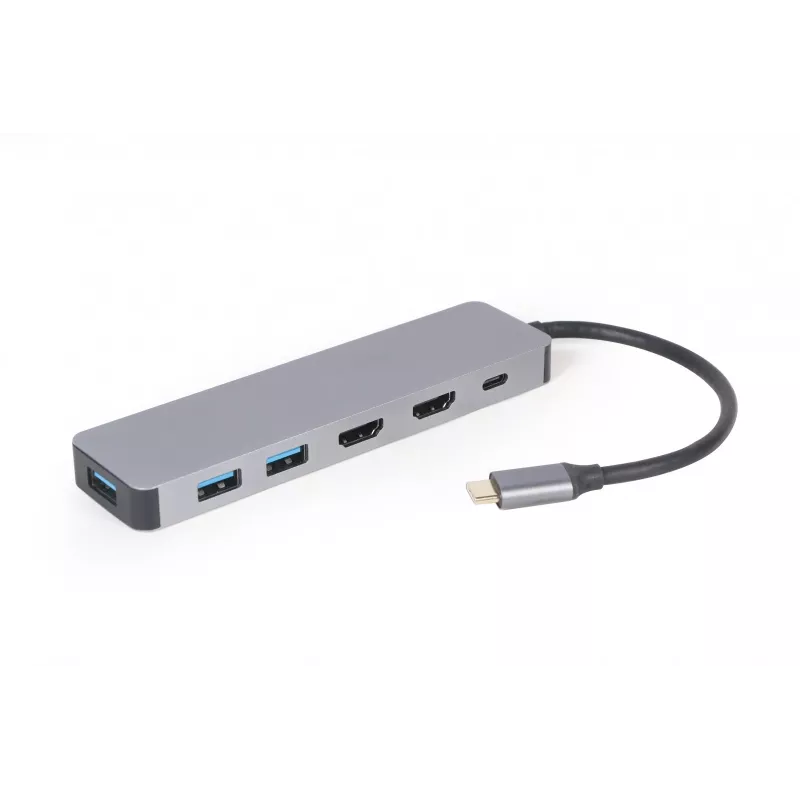 Gembird A-CM-COMBO3-03 USB Type-C 3-in-1 mitme pordi adapter (jaotur + HDMI + PD)