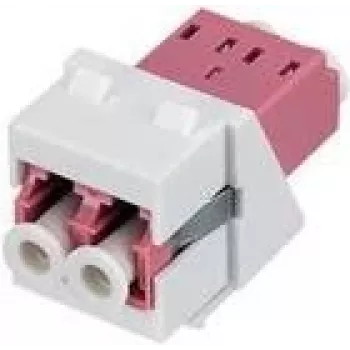 Rutenbeck Keystone Module KMK-LC-D OM4 Valge — LC Duplex OM4 fiber insert