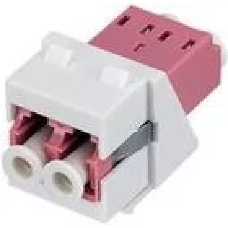 Rutenbeck Keystone Module KMK-LC-D OM4 Valge — LC Duplex OM4 fiber insert