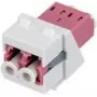 Rutenbeck Keystone Module KMK-LC-D OM4 Valge — LC Duplex OM4 fiber insert