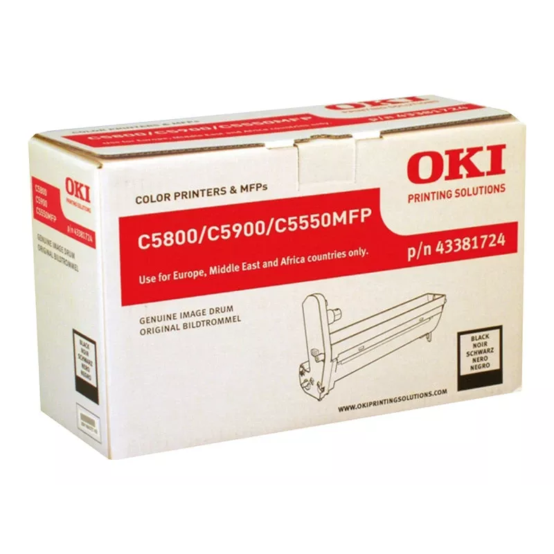 OKI musta värvi pilditrummel mudelitele C5800 C5900 C5550MFP 20000 lehekülge