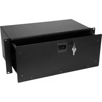 Rack-sahtel Omnitronic SN-4 4U lukuga — 4U rackile paigaldatav liugsahtel seadmete hoidmiseks