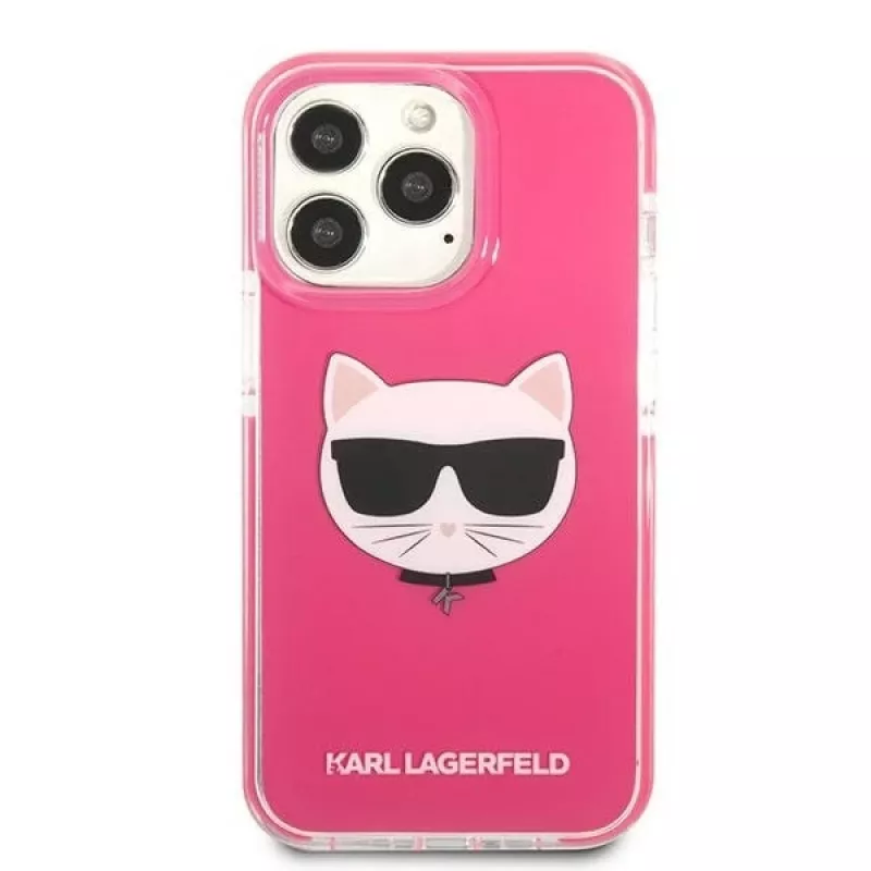 Karl Lagerfeld KLHCP13XTPECPI Iphone 13 Pro Max 6,7 kõva ümbris fuksia/FUSCHIA Choupette pea