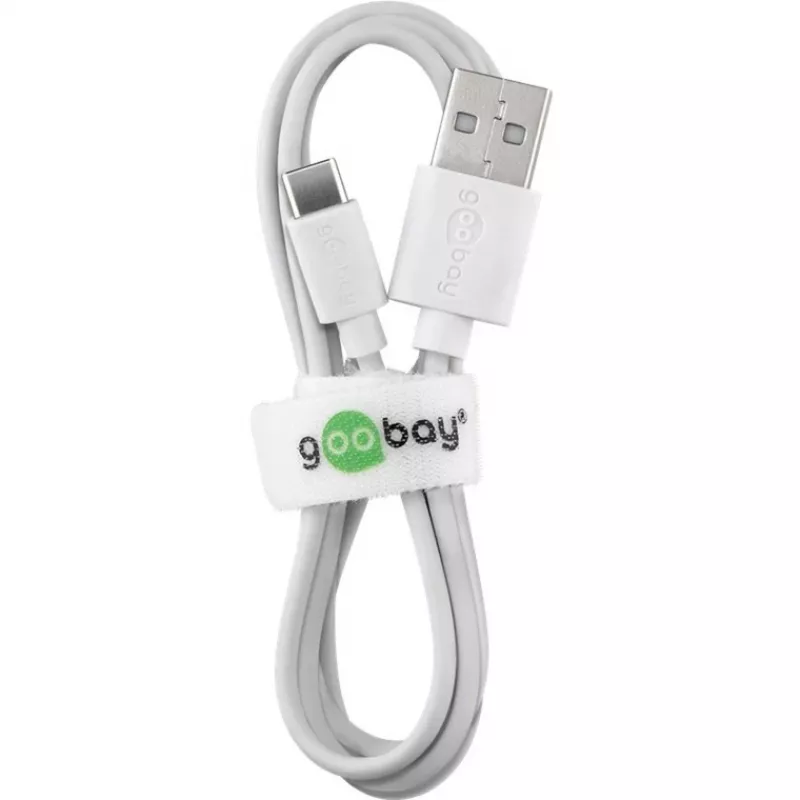 Wentronic 59130 2m USB A USB C isane isane Valge USB-kaabel (59130)