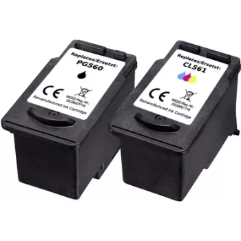 Renkforce tindi kombinatsioonikomplekt asendab Canon PG-560 + CL-561 (3713C006) ühilduv must, tsüaan, magenta, kollane RF-I-C-PG560CL561BKCMY2PK RF-5706084 (RF-5706084)