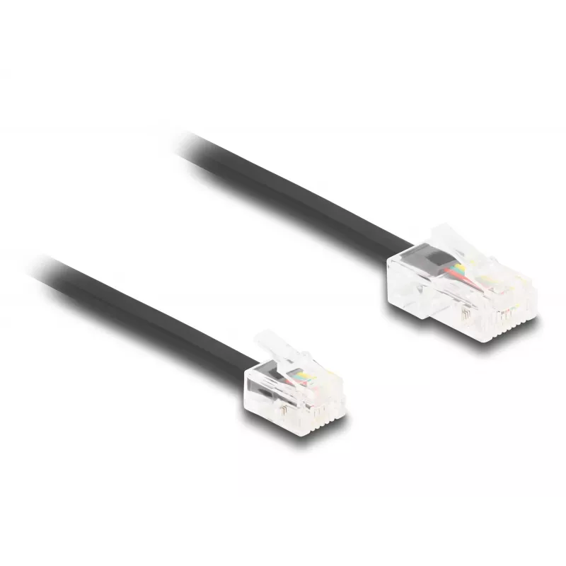 DeLOCK telefonikaabel RJ45-pistik, RJ11-pistik, must, 3 m