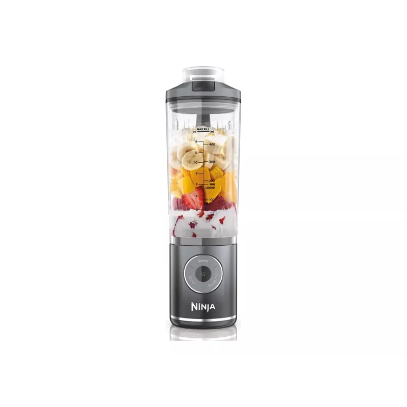 Ninja BC251EUGY kaasaskantav blender, 0,57 L kann, 11,1 V aku, roostevabast terasest terad, läbipaistev/hall