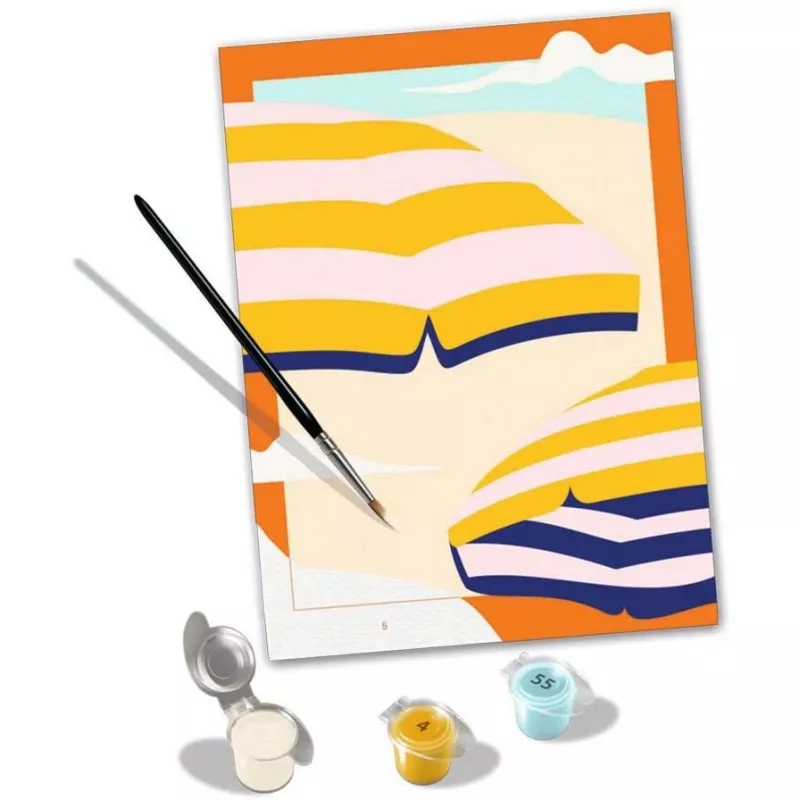 Maalimiskomplekt Ravensburger CreArt Sunny Times — lõuendi maalimiskomplekt numbrite järgi