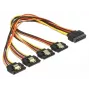 SATA-kaabel DeLOCK 60157 0,3 m SATA 15-kontaktiline 4 × SATA 15-kontaktiline mitmevärviline