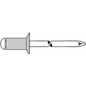 Neetmutter GESIPA 5x12 mm süvistatud peaga KS 6,0–8,0 mm materjalidele, pakk 500 tk