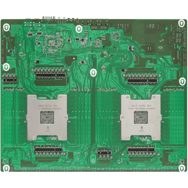 Emaplaat ASRock GENOA2D24G-2L+ — AMD SoC, pesa SP5, ATX, 24x DDR5 DIMM, kuni 12,3 TB, 2x GbE