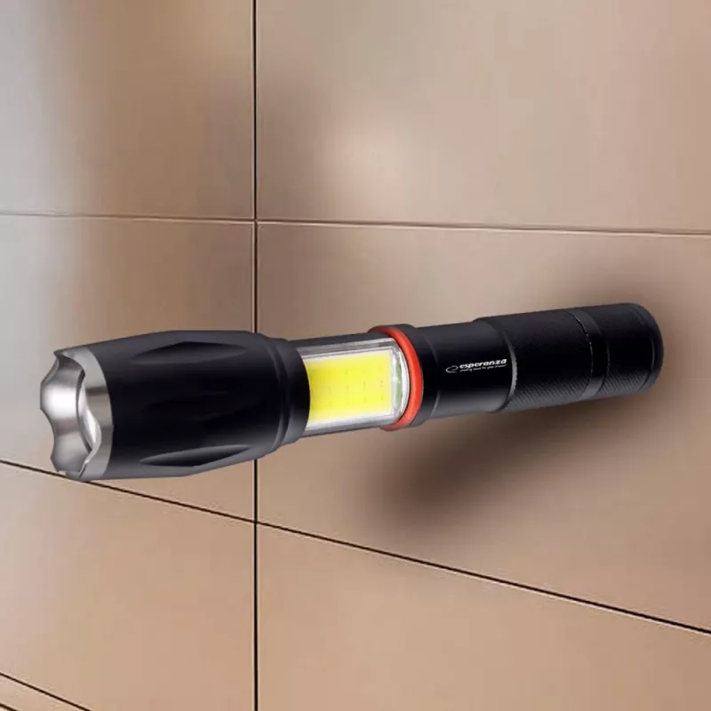 Esperanza Dione must käeshoitav LED-taskulamp