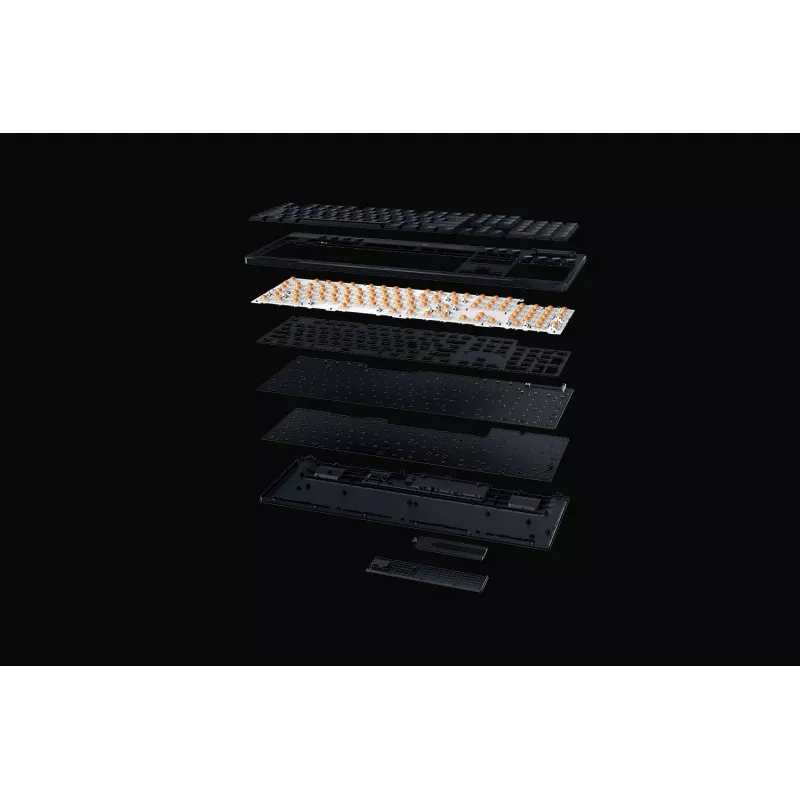 Mänguriklaviatuur Razer MustWidow V4 Low-profile Wireless — madala profiiliga mehaanilised klahvid, Bluetooth ja 2,4 GHz