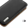 Dux Ducis Hivo klapiga nahast rahakott-tüüpi ümbris Samsung Galaxy S22+ (S22 Plus) jaoks, must