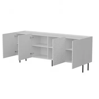 Kummut Cama LUCCA 4D, 200x40x80 cm, valge, puitlaastplaat, 16 mm raam