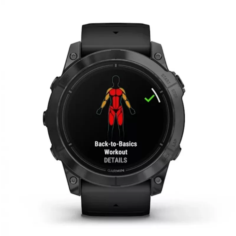 Nutikell GARMIN epix Pro (Gen 2) — 1.4 tolli AMOLED 454×454, 32 GB, GPS, Wi‑Fi, Bluetooth, 51 mm korpus, 98 g, must silikoon