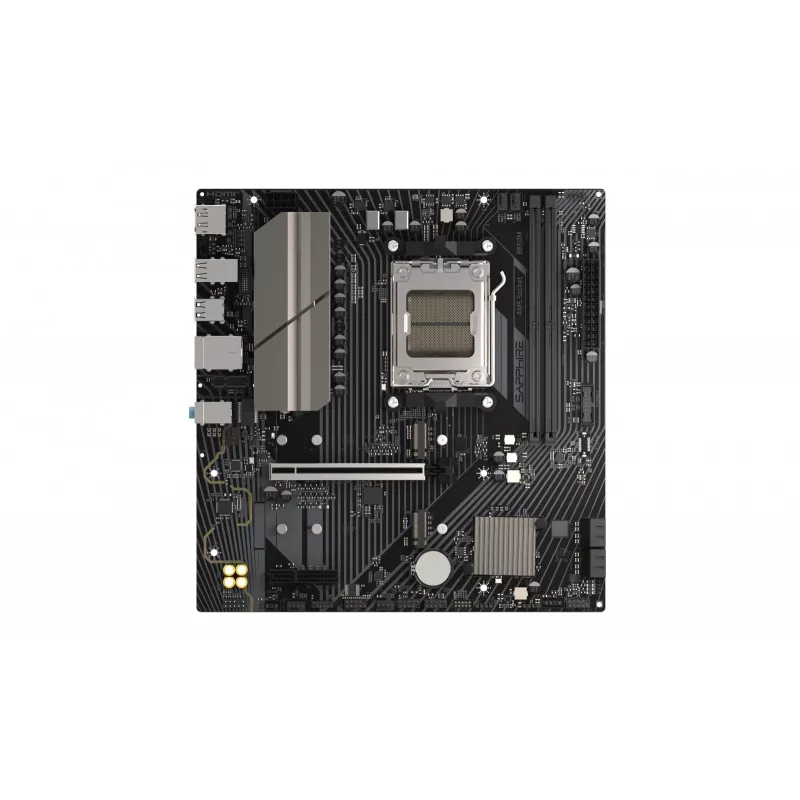 Emaplaat Sapphire B650M-E (AMD B650) micro ATX, Socket AM5, DDR5, 2x DIMM, 96GB, 2x M.2 (PCIe5/4), 4x SATA III, 2.5Gb LAN