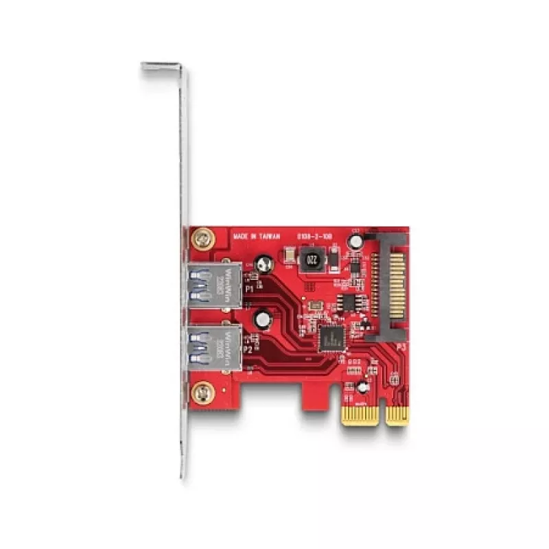DeLOCK PCI Express x1 kaart 2-le USB 5 Gbps Type-A emasliidesele, madalprofiil