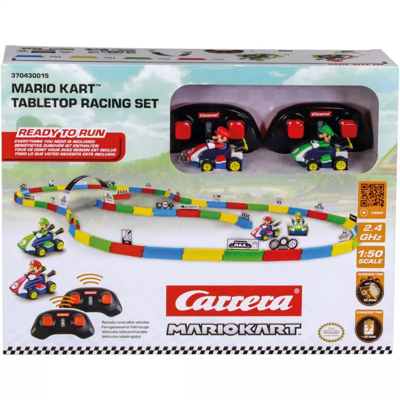CARRERA RC lauavõistlus Mario komplekt 370430015 – 2.4 GHz laua peal RC Mario & Luigi