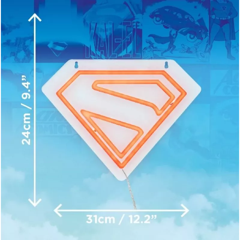 Seinale kinnitatav LED-neoonvalgusti Paladone Superman PP14478SMTVN, dekoratiivne seinamärk