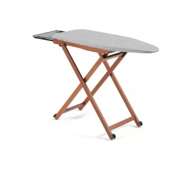 Triikimislaud ARREDAMENTI STIROLIGHT 135 x 45 cm, pruun kate, kokkupandavad jalad
