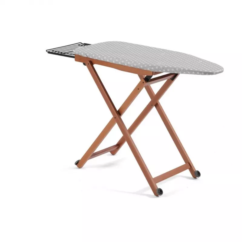 Triikimislaud ARREDAMENTI STIROLIGHT 135 x 45 cm, pruun kate, kokkupandavad jalad