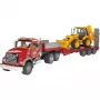 Mänguasi madelauto koos JCB 4CX lisaseadmega, BRUDER, mudel BR-02813, ABS konstruktsioon, mitmevärviline