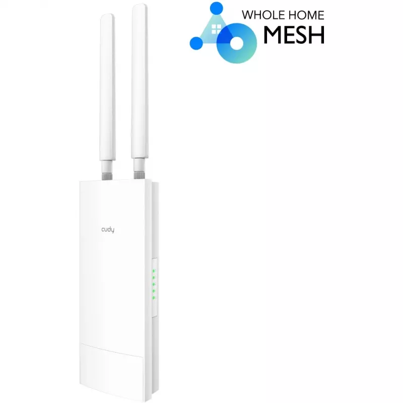 Pääsupunkt Cudy AP1300 Outdoor — kaheribaline 2,4/5 GHz, 300/867 Mbit/s, IP65, PoE, 2 välist RP‑SMA antenni