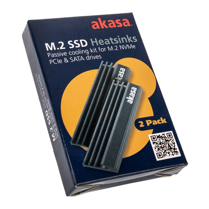 Akasa A-M2HS01-KT02 arvuti jahutussüsteem, pooljuhtketta jahutusradiaator, must, 1–2 (A-M2HS01-KT02)