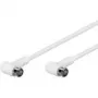 Wentronic Goobay SAT nurgaühenduskaabel, F-Quick, 100% varjestatud, valge, 1,5 m - F-pistik (Quick) 90° F-pistik (Quick) 90° (67341)