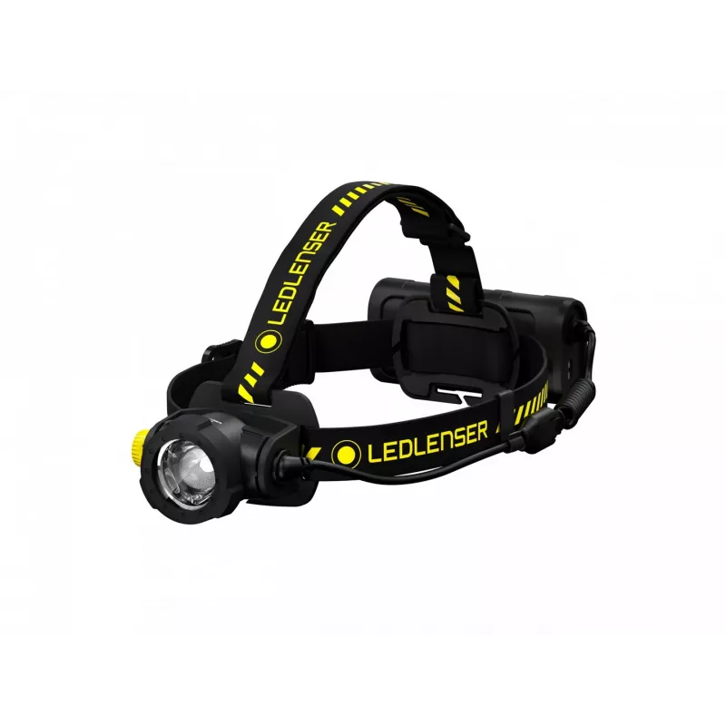 Pealambiga taskulamp Led Lenser H15R Work Must Kollane